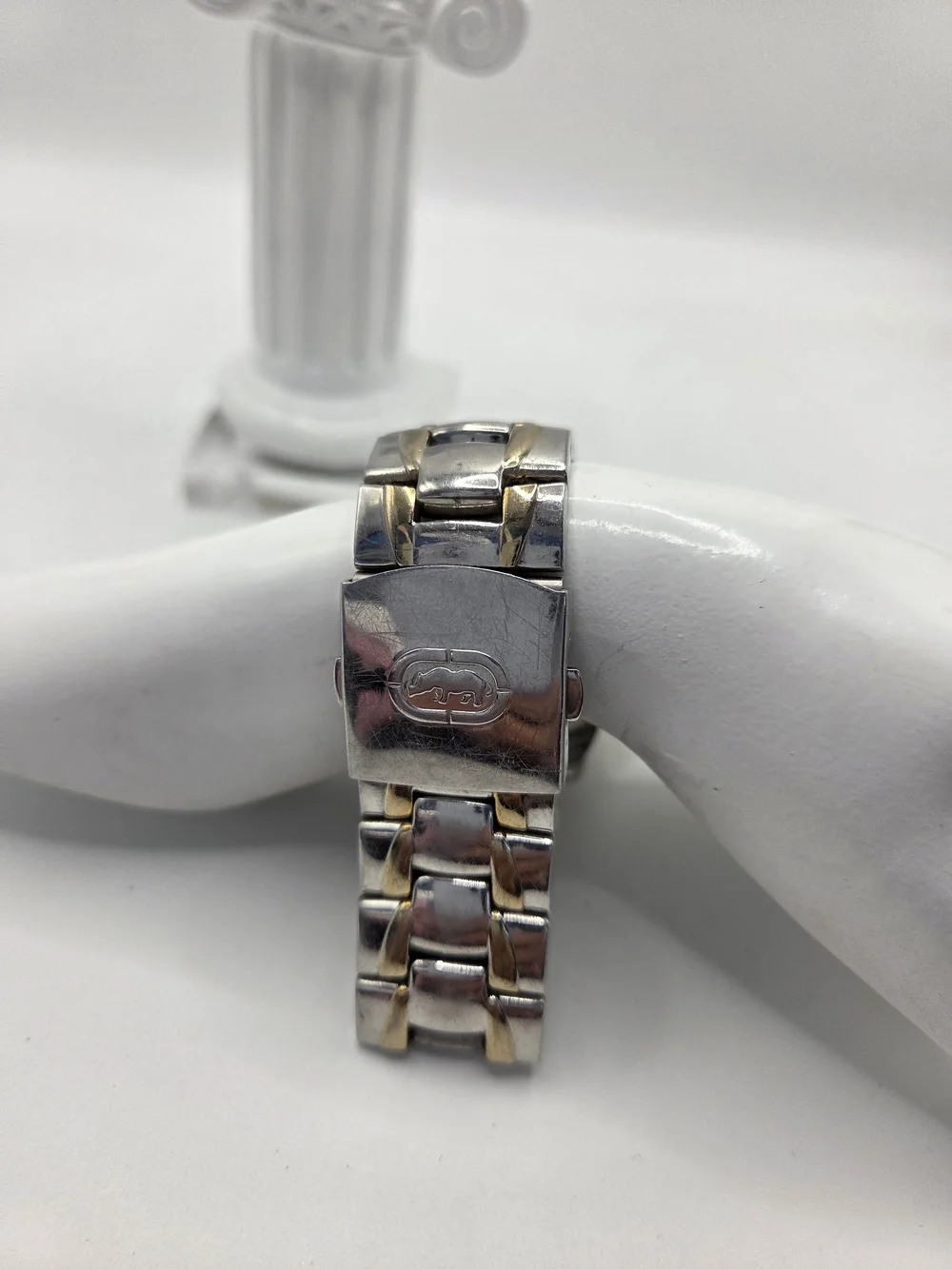 Marc Ecko Two Tone Swarovski Crystal Encore Oz Men's Bracelet Watch